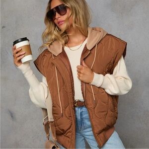 Vici Quilted Hooded Vest